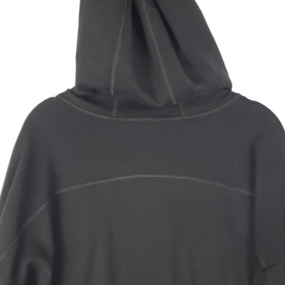 Woolx Pullover Hoodie Black Merino Blend Callie Relaxed Fit Womens XL - Picture 6 of 6